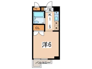 ハイライフ白楽【4階】の間取り