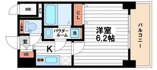 エスリード松屋町グレイス【9階】の間取り