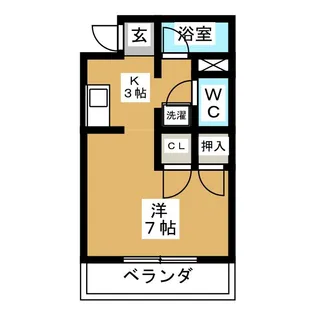 ベルハイツ秀英【3階】の間取り