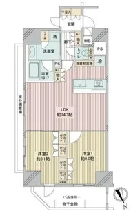 プレシス浅草雷門【2階】の間取り