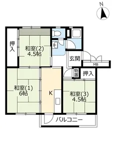 UR北本【4階】の間取り