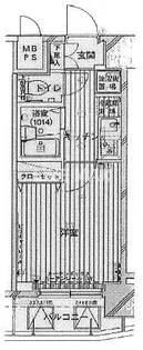 東京都港区麻布十番4【マンション】の間取り