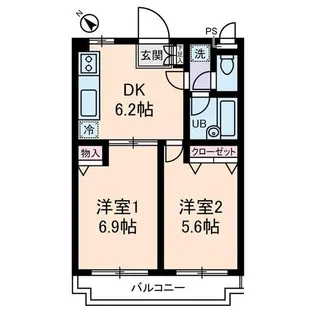 三番館竹下【2階】の間取り