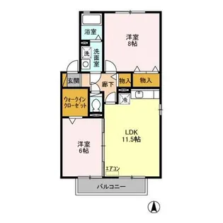 コンフォール・オリエ【2階】の間取り