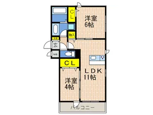エルシャローム【3階】の間取り
