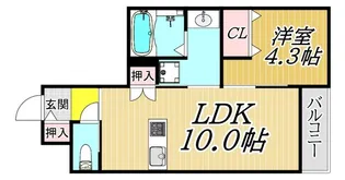 (仮称)西宮市甲子園七番町ヘーベルメゾン【1階】の間取り