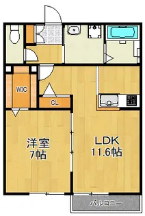 ブランシャルマン【2階】の間取り