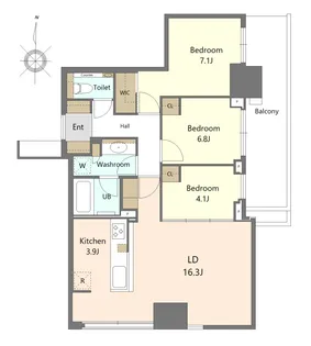 大崎ステーションレジデンス【29階】の間取り