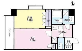 リバーレ池袋【6階】の間取り