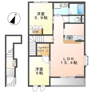 クレア【1階】の間取り