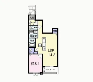 エルディエス【1階】の間取り