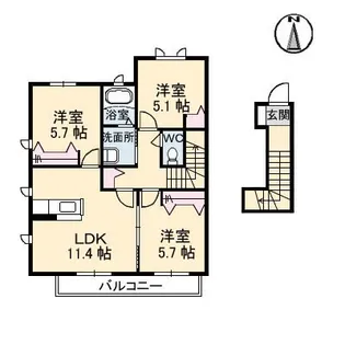 シエロ セレーノ【2階】の間取り