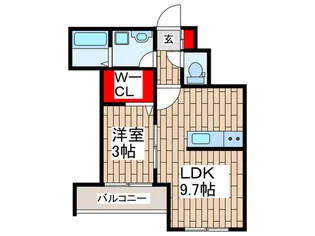 クラリス越谷【3階】の間取り