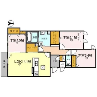 BIVIO【1階】の間取り