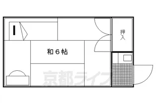 北白川学生ハイツ【1階】の間取り