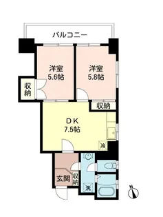横山ビル【6階】の間取り