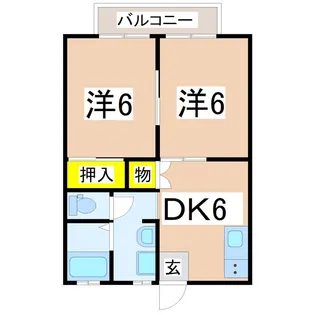 グリーンコーポ幸【1階】の間取り