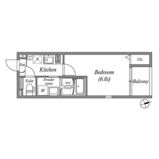 ハーモニーテラス江坂【1階】の間取り
