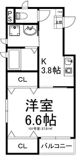 グレイス白陽【1階】の間取り