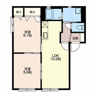 ヴェルドミール愛【2階】の間取り