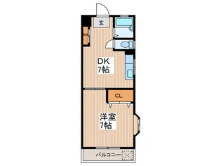ラフォ-レ白山【1階】の間取り
