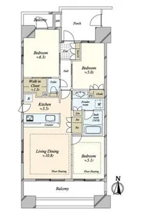 パークホームズ墨田菊川ステーションアリーナ【12階】の間取り