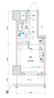 LEXE横濱関内【11階】の間取り