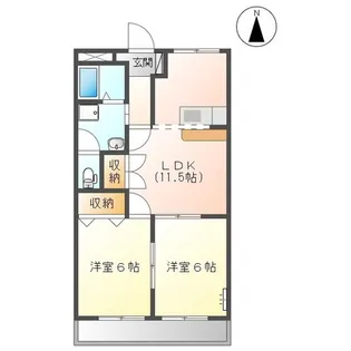クレストールイン【2階】の間取り
