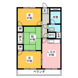 メゾン水主町【4階】の間取り
