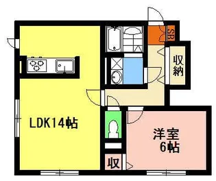 パークサイドテラス稲荷山【1階】の間取り