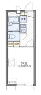 レオパレスエメラルドグリーン【1階】の間取り