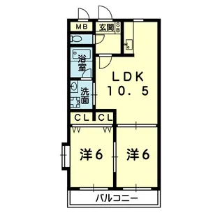 パールハイム【2階】の間取り