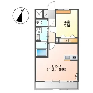 デュアル ベルライン【2階】の間取り