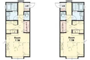 カーサ・エスペランサB【2階】の間取り