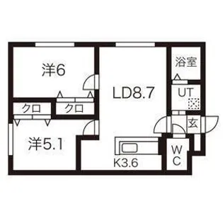 ノイエ・A【2階】の間取り