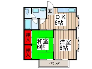 ムラカミハイツ上尾【2階】の間取り