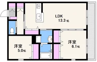 メゾン・ド・古江西町公園【1階】の間取り