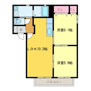 グランベール【2階】の間取り