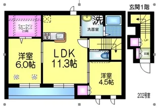クオーレ鷺沼台【2階】の間取り
