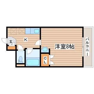 グランソール東照宮【2階】の間取り