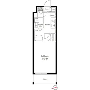 ハーモニーレジデンス新宿御苑 THE EAST【1階】の間取り