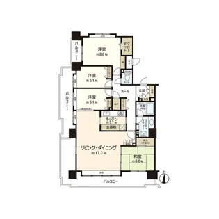 ステイツ円山表参道【5階】の間取り