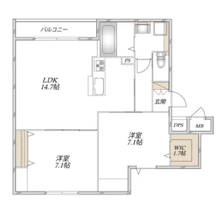 ヴィラ パーシモン【2階】の間取り