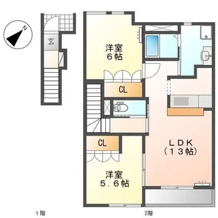 アムール・ヴィラ【2階】の間取り