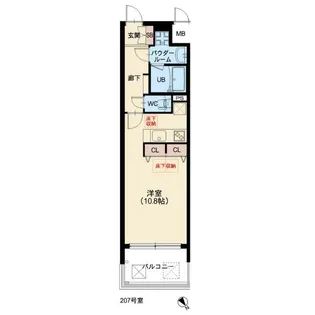 クレアドーレ南草津【2階】の間取り