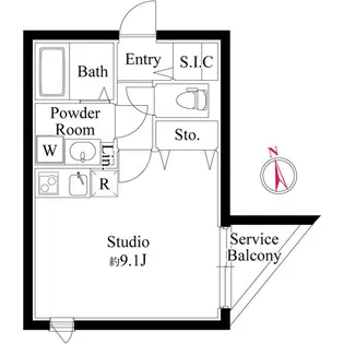 ザ・シティレジデンス新宿【5階】の間取り