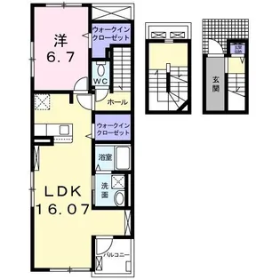 ラフレシール・ベルIV【3階】の間取り