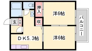 パルハイムA【1階】の間取り