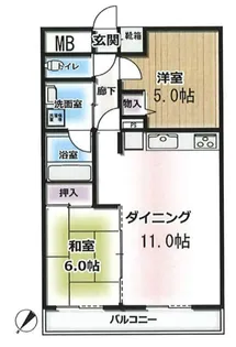 メゾンベレール【6階】の間取り