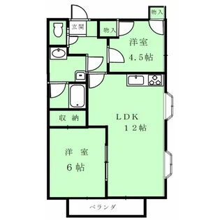 エクセレントII【1階】の間取り